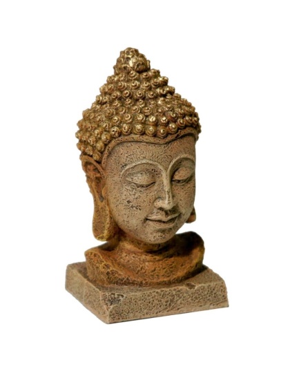 Blue Ribbon Exotic Environments Thai Buddha Head - Large (3"W x 5.75"H)