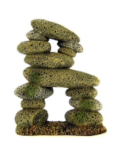 Blue Ribbon Tall Pebble Archway Ornament - 5"L x 3.25"W x 4.25"H