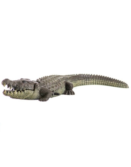 Blue Ribbon Exotic Environments Bubbling Alligator Aquarium Ornament - 11.5"L x 3.5"W x 1.5"H