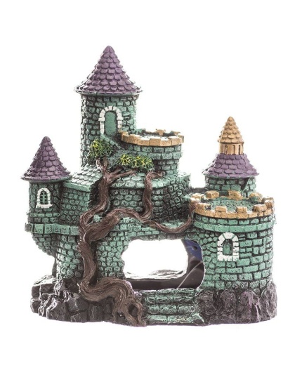 Blue Ribbon Exotic Environments Hobbit Castle Aquarium Ornament - 6.25"L x 5.5"W x 6.25"H