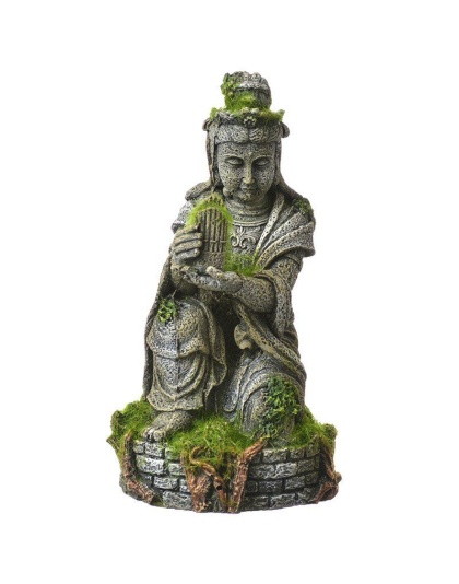 Exotic Environments Ancient Buddha Statue with Moss Aquarium Ornament - 4"L x 3.75"W x 7"H