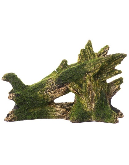 Exotic Environments Fallen Moss Covered Tree - 8"L x 3.5"W x 5"H