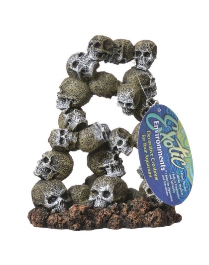 Exotic Environments Skull Archway Aquarium Ornament - Small - (5.5"L x 3.25"W x 6.5"H)