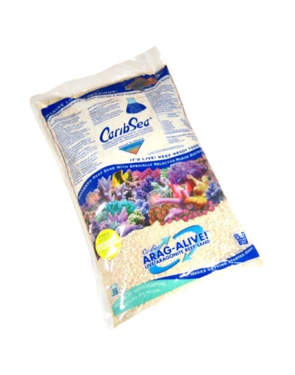 CaribSea Arag-Alive Live Aragonite Reef Sand - Special Grade Reef Sand - 20 lbs