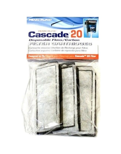 Cascade 20 Power Filter Replacement Carbon Filter Cartridges - 3 count