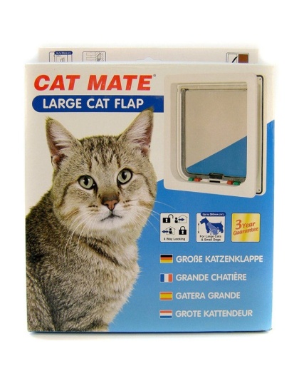 Cat Mate 4-Way Locking Self Lining Door-Large Cat Small Dog - 9.5"H x 2.25"W x 11.4"D