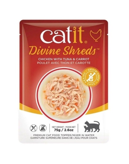 Catit Divine Shreds Chicken with Tuna and Carrot - 2.65 oz