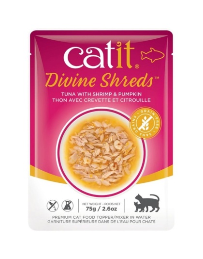 Catit Divine Shreds Tuna with Shrimp and Pumpkin - 2.65 oz