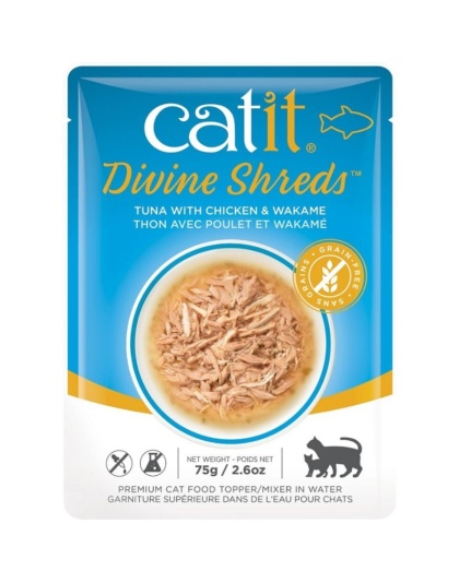 Catit Divine Shreds Tuna with Chicken and Wakame - 2.65 oz