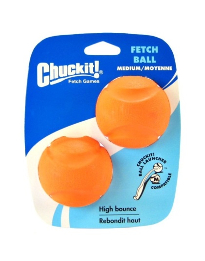 Chuckit Fetch Balls - Medium Ball - 2.25" Diameter (2 Pack)