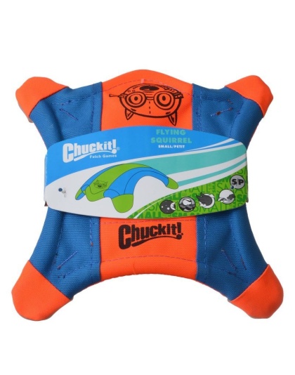 Chuckit Flying Squirrel Toss Toy - Small - 9" Long x 9" Wide