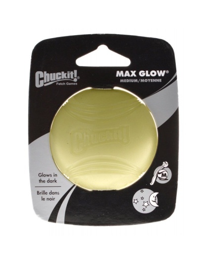 Chuckit Max Glow Ball - Medium Ball - 2.25" Diameter (1 Pack)