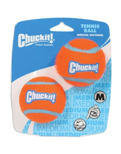 Chuckit Tennis Balls - Medium Balls - 2.25" Diameter (2 Pack)