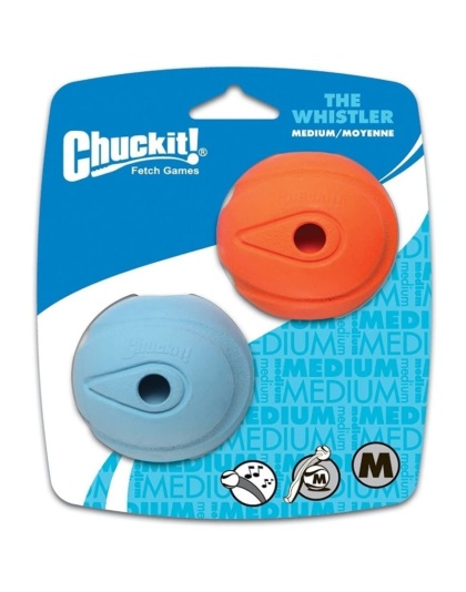Chuckit The Whistler Chuck-It Ball - Medium Ball - 2.25" Diameter (2 count)