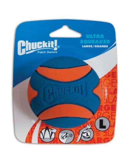 Chuckit Ultra Squeaker Ball Dog Toy - Large (3" Diameter)