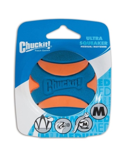 Chuckit Ultra Squeaker Ball Dog Toy - Medium (2.5" Diameter)
