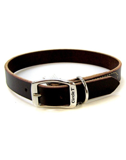 Circle T Latigo Leather Town Collar - 22" Long x 1" Wide