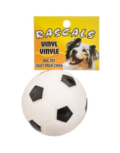 Coastal Pet Rascals Vinyl Soccer Ball for Dogs White - 1 count