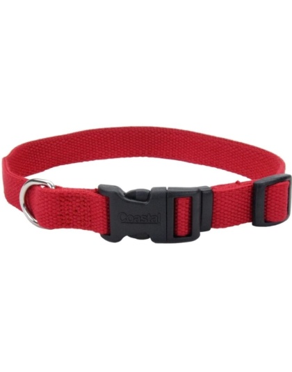 Coastal Pet New Earth Soy Adjustable Dog Collar Cranberry - 6-8''L x 3/8"W