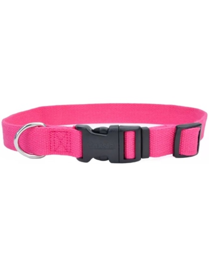 Coastal Pet New Earth Soy Adjustable Dog Collar Fuchsia - 6-8''L x 3/8"W
