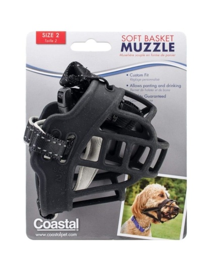 Coastal Pet Soft Basket Muzzle for Dogs Black - Size 2