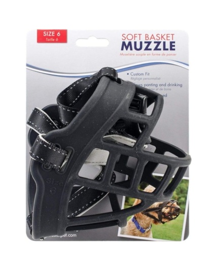 Coastal Pet Soft Basket Muzzle for Dogs Black - Size 6