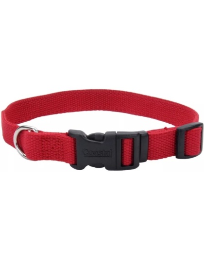 Coastal Pet New Earth Soy Adjustable Dog Collar Cranberry - 8-12"L x 5/8"W