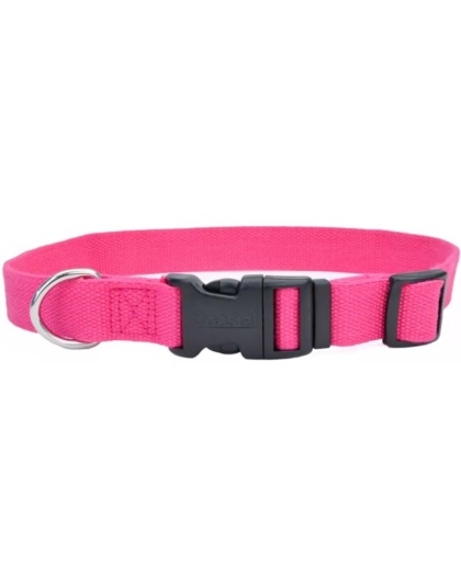 Coastal Pet New Earth Soy Adjustable Dog Collar Fuchsia - 18-26"L x 1"W