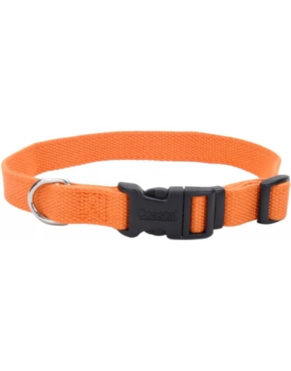 Coastal Pet New Earth Soy Adjustable Dog Collar Pumpkin Orange - 18-26"L x 1"W