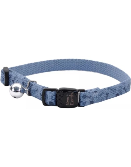 Coastal Pet New Earth Soy Printed Breakaway Cat Collar Fish Pattern - 8-12in.L x 3/8in.W
