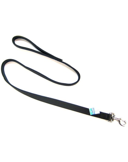 Coastal Pet Double Nylon Lead - Black - 48" Long x 1" Wide