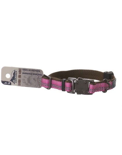 K9 Explorer Reflective Adjustable Dog Collar - Rosebud - 8"-12" Long x 5/8 Wide