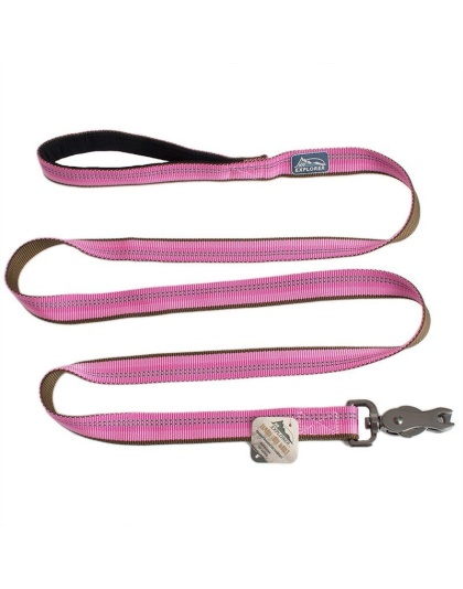 K9 Explorer Reflective Leash with Scissor Snap - Rosebud - 6' Long x 1" Wide
