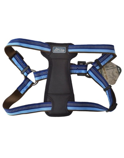 K9 Explorer Sapphire Reflective Adjustable Padded Dog Harness - Fits 20"-30" Girth - (1" Straps)