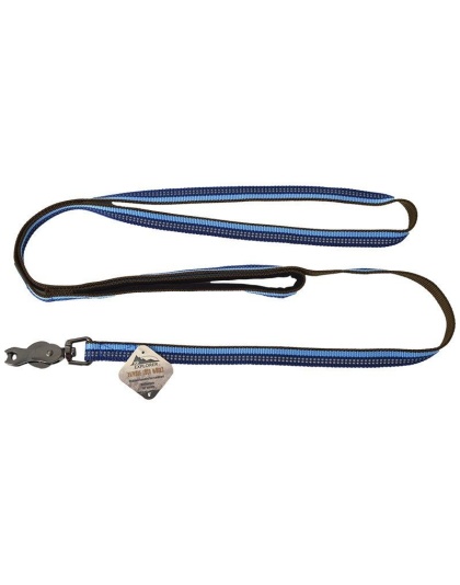 K9 Explorer Sapphire Reflective Leash with Scissor Snap - 6' Long x 5/8" Wide