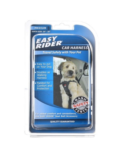 Coastal Pet Easy Rider Car Harness - Black - Medium (Girth Size 20"-30")