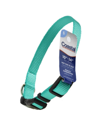 Coastal Pet Teal Nylon Tuff Dog Collar - 10-14"L x 5/8"W
