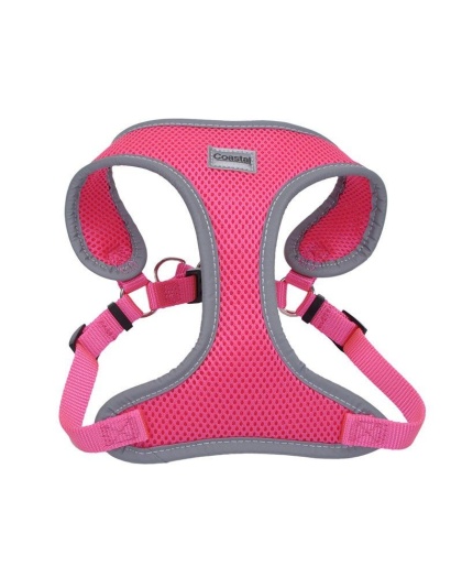 Coastal Pet Comfort Soft Reflective Wrap Adjustable Dog Harness - Neon Pink - Small - 19-23" Girth - (5/8" Straps)