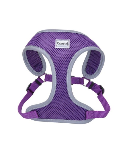 Coastal Pet Comfort Soft Reflective Wrap Adjustable Dog Harness - Purple - Small - 19-23" Girth - (5/8" Straps)