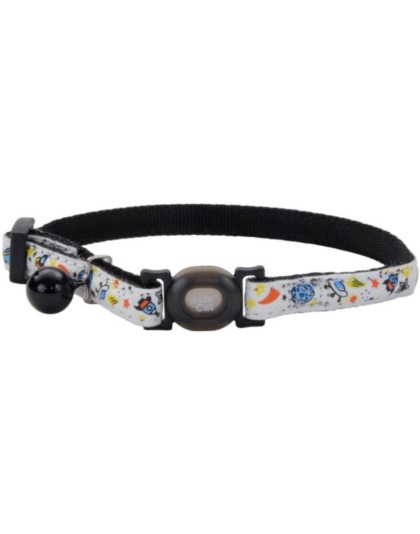 Coastal Pet Safe Cat Glow in the Dark Adjustable Collar Galaxy - 12in.L x 3/8in.W