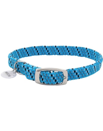 Coastal Pet Elastacat Reflective Safety Collar with Charm Blue/Black - Small (Neck: 8-10in.)