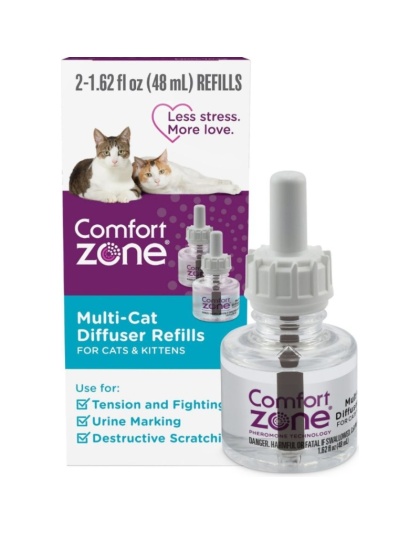 Comfort Zone Multi-Cat Diffuser Refills For Cats and Kittens - 2 count