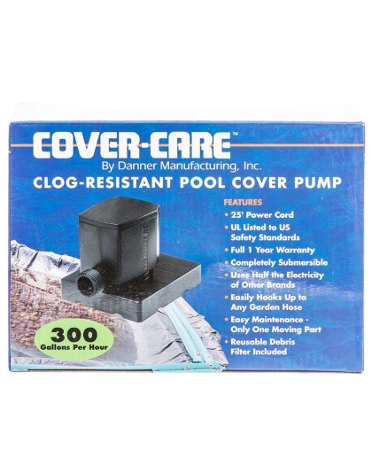 Danner Cover-Care Clog -Resistant Pool Cover Pump - 300 GPH with 25' Cord