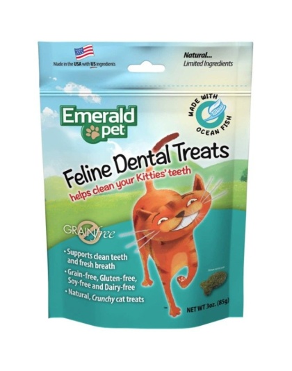 Emerald Pet Feline Dental Treats Ocean Fish Flavor - 3 oz