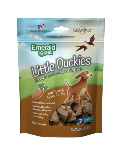 Emerald Pet Little Duckies Dog Treats with Duck and Sweet Potato - 5 oz