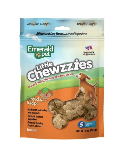 Emerald Pet Little Chewzzies Soft Training Treats Turducky Recipe - 5 oz