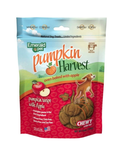 Emerald Pet Pumpkin Harvest Oven Baked Dog Treats with Apple - 6 oz
