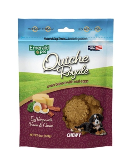 Emerald Pet Quiche Royal Bacon and Cheese Treat for Dogs - 6 oz