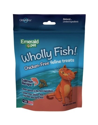 Emerald Pet Wholly Fish! Cat Treats Salmon Recipe - 3 oz