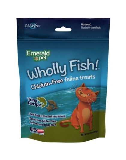 Emerald Pet Wholly Fish! Cat Treats Tuna Recipe - 3 oz